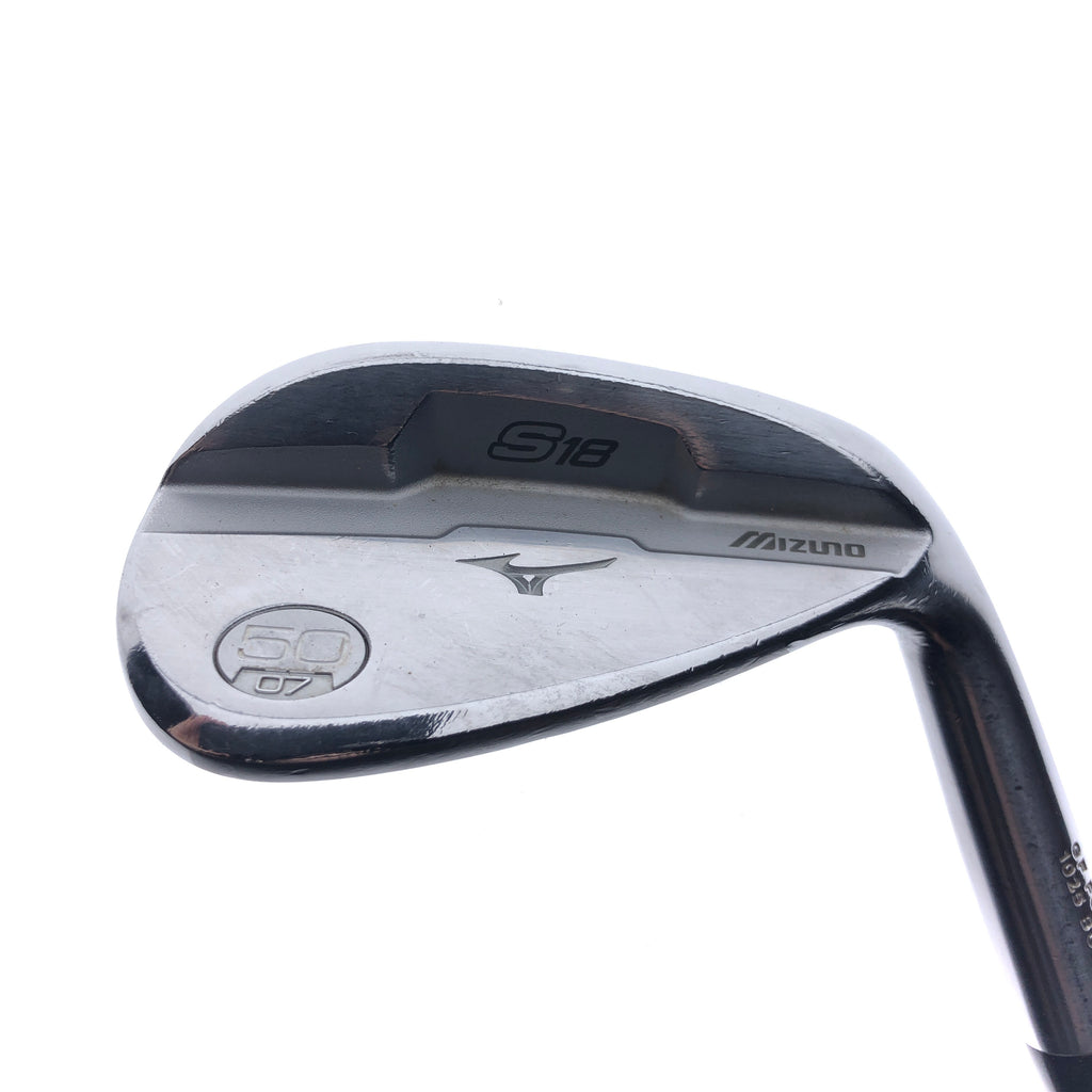 Used Mizuno S18 White Satin Gap Wedge / 50.0 Degrees / Regular Flex