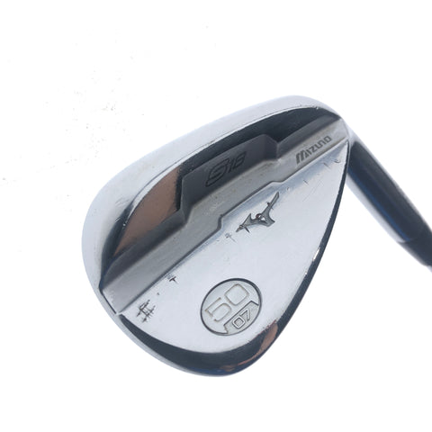 Used Mizuno S18 White Satin Gap Wedge / 50.0 Degrees / Wedge Flex