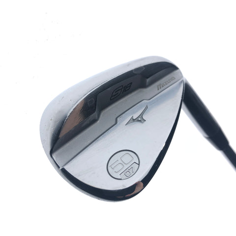 Used Mizuno S18 White Satin Gap Wedge / 50.0 Degrees / Wedge Flex