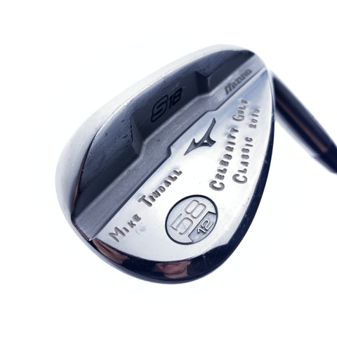 Used Mizuno S18 White Satin Lob Wedge / 58.0 Degrees / Stiff Flex