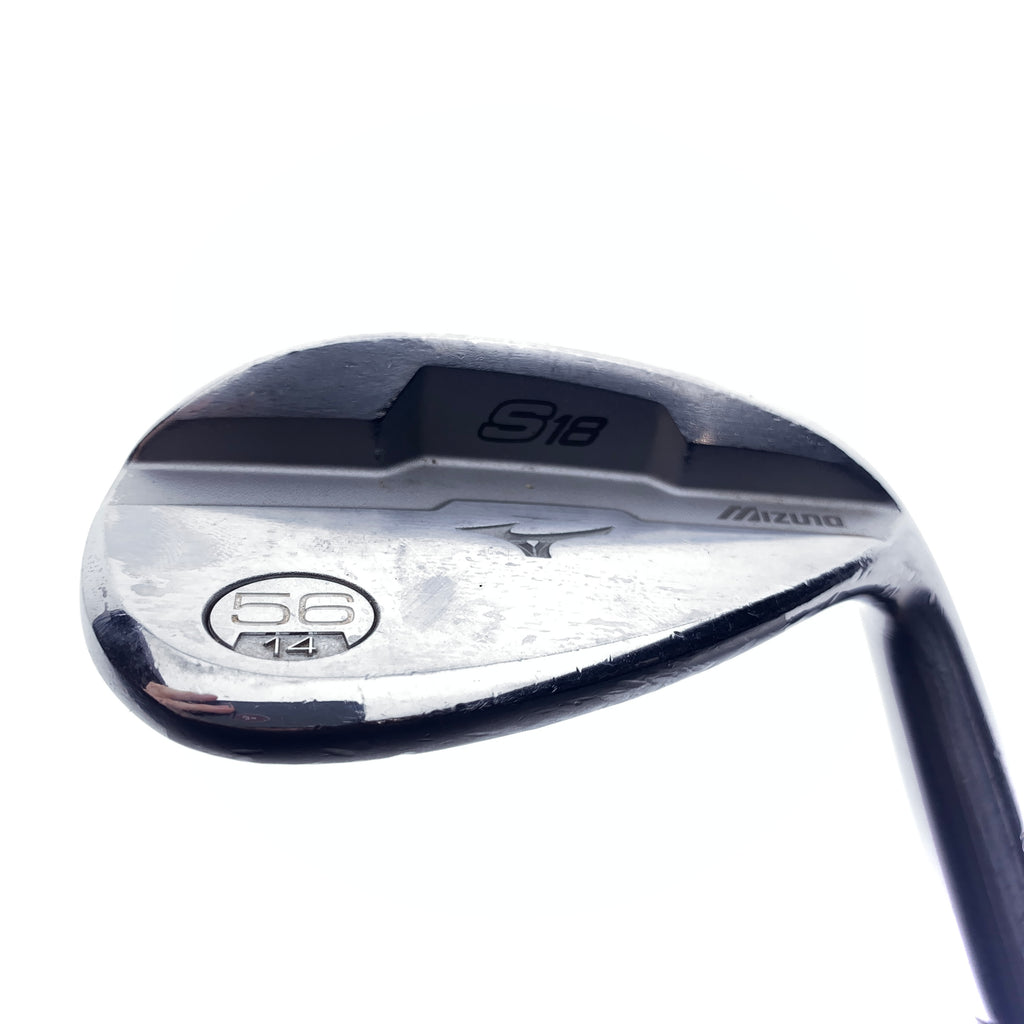 Used Mizuno S18 White Satin Sand Wedge / 56.0 Degrees / Stiff Flex