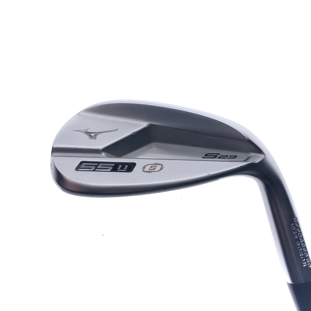 Used Mizuno S23 White Satin Sand Wedge / 55.0 Degrees / Stiff Flex
