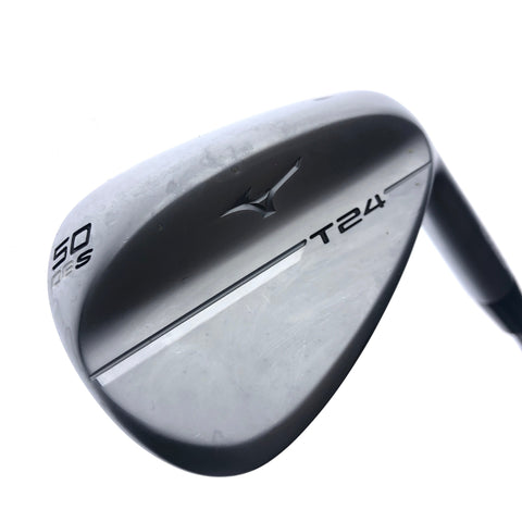 Used Mizuno T24 White Satin Gap Wedge / 50.0 Degrees / Stiff Flex