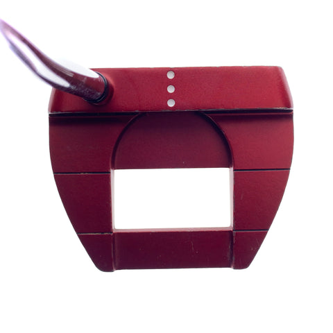 Used Odyssey O-Works Red Jailbird Mini Putter / 34.0 Inches