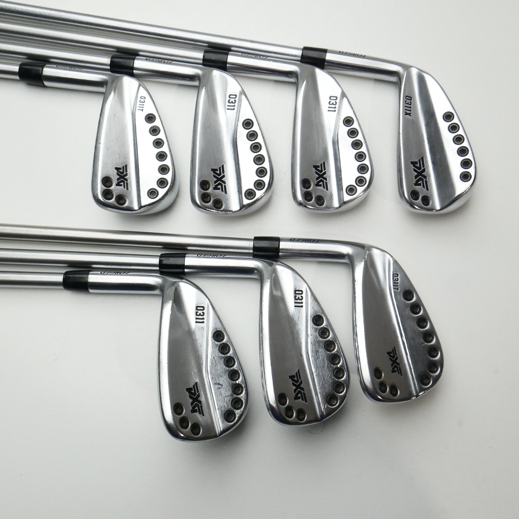 Used PXG 0311 Chrome Iron Set / 4 - PW / Stiff Flex / Left-Handed