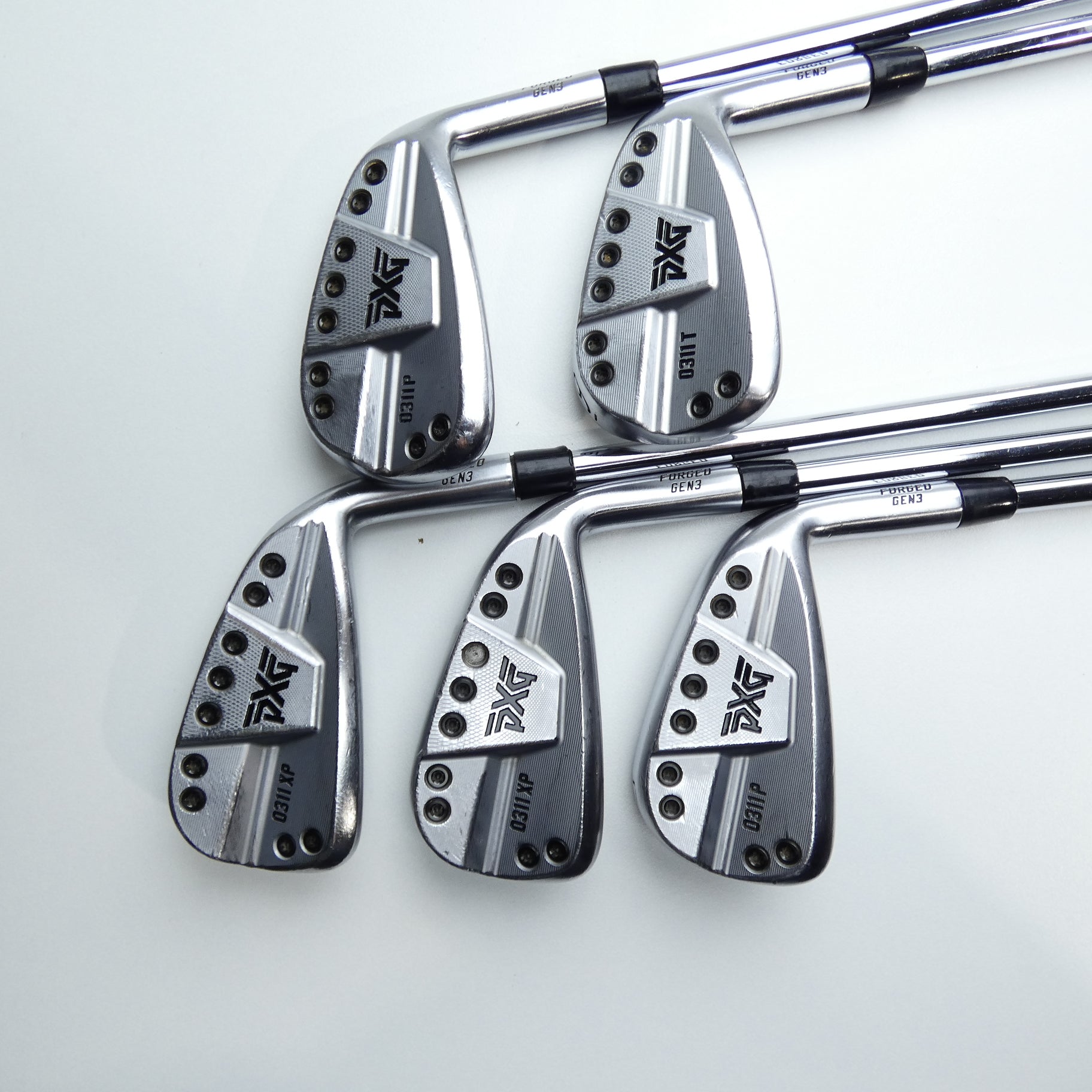 Used PXG 0311 XP & 0311 P & 0311 T GEN 3 Combo Set Iron Set / 5 - 9 IRON / Stif