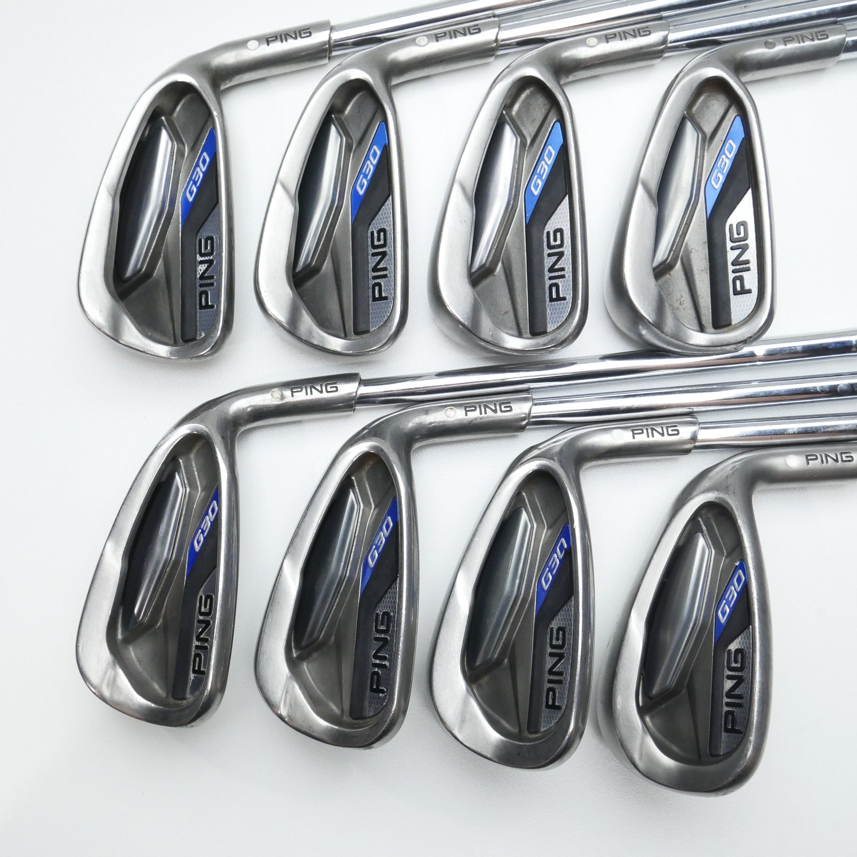 Used Ping G30 Iron Set / 4 - SW / X-Stiff Flex