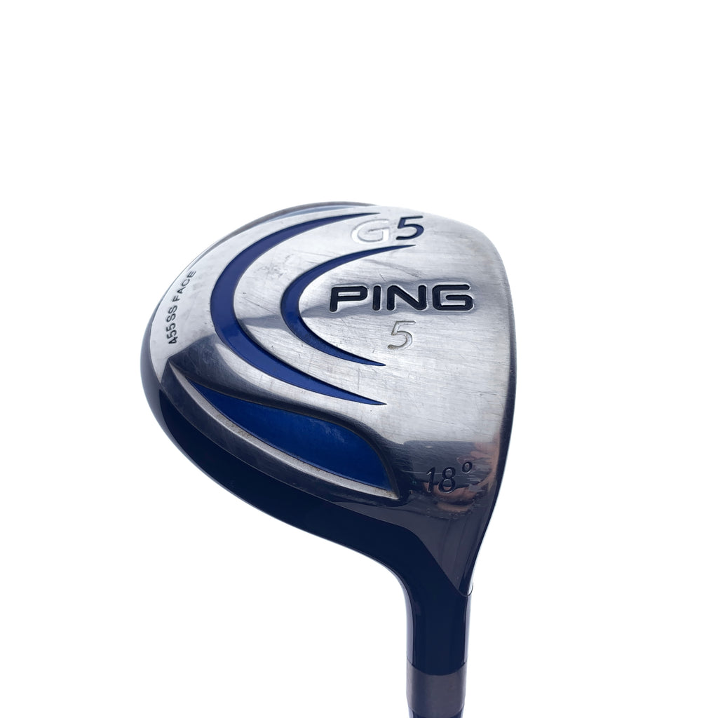 Used Ping G5 5 Fairway Wood / 18 Degrees / Regular Flex