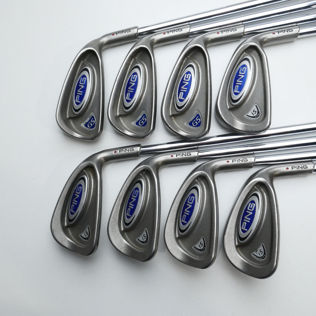 Used Ping G5 and i5 Combo Set Iron Set / 3 - PW / Stiff Flex