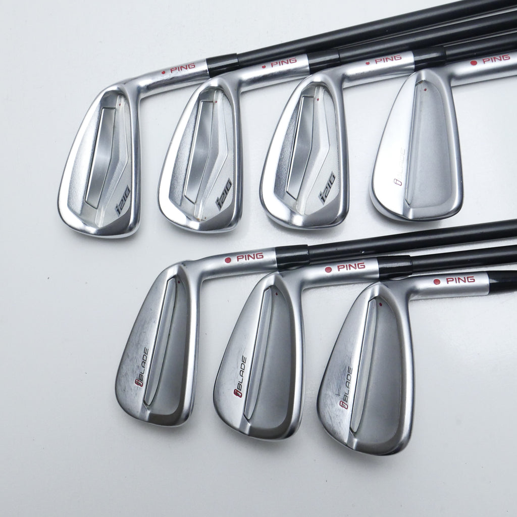 Used Ping i210 & iBlade Combo Iron Set / 3 - 9 IRON / X-Stiff Flex