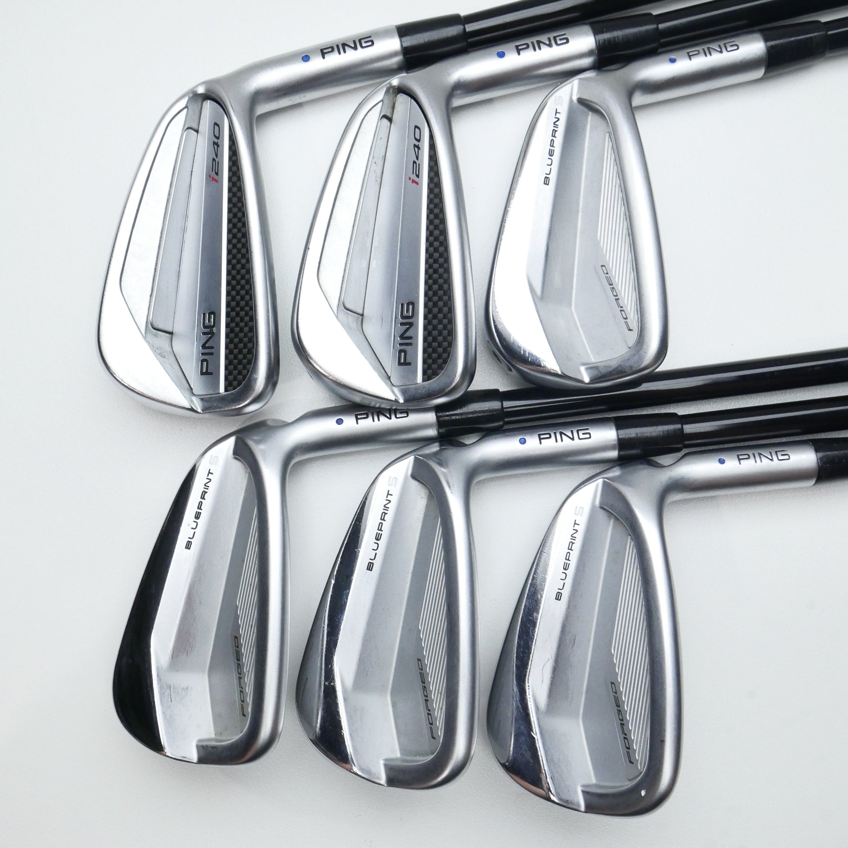 Used Ping i240 & Blueprint S Combo Iron Set / 5 - PW / TX Flex