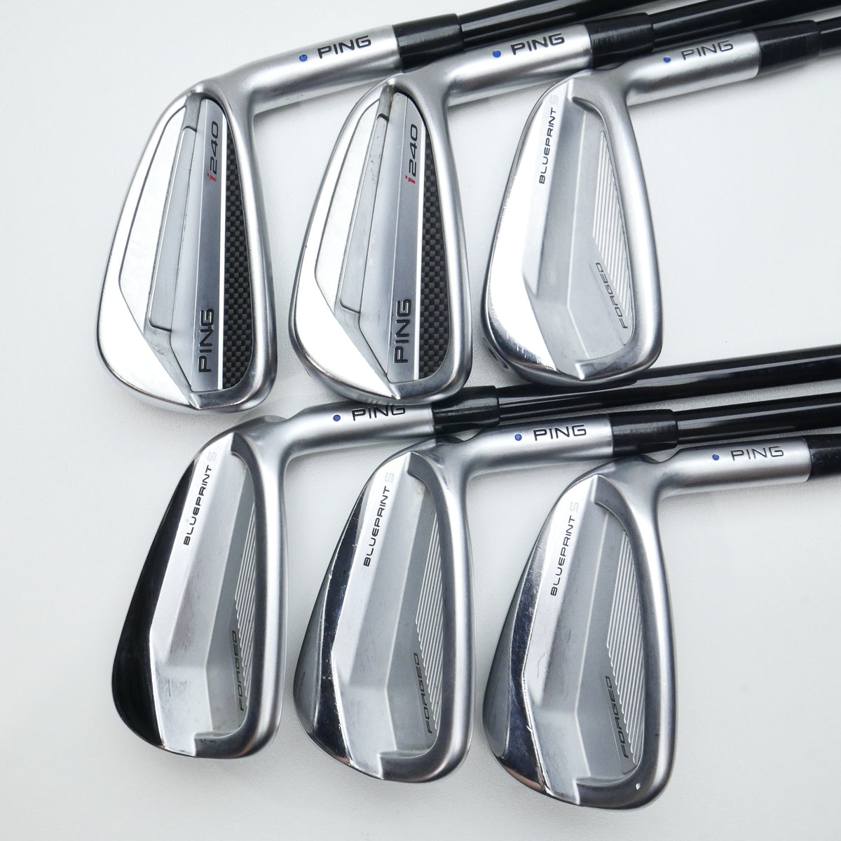 Used Ping i240 & Blueprint S Combo Iron Set / 5 - PW / TX Flex