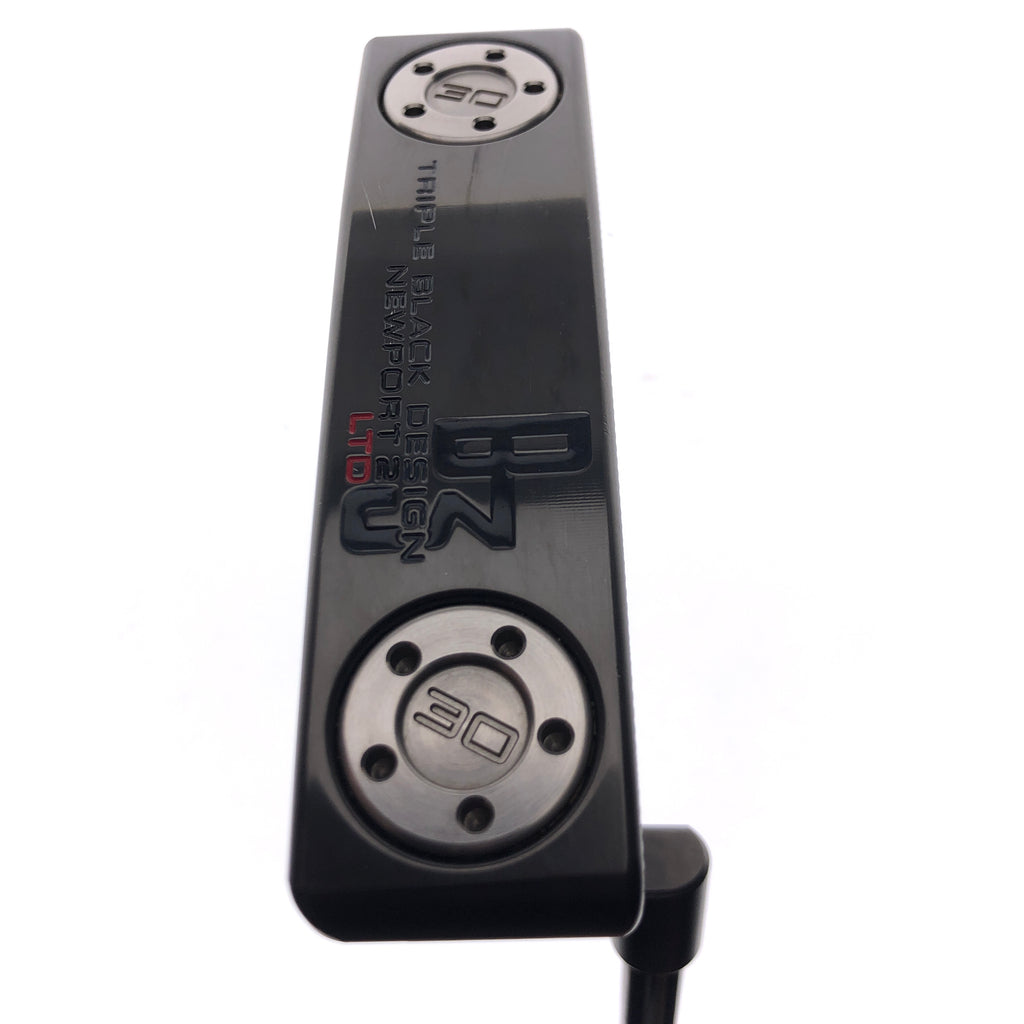 Used Scotty Cameron Limited Edition Triple Black B3 Newport 2 Putter / 35.0 Inc