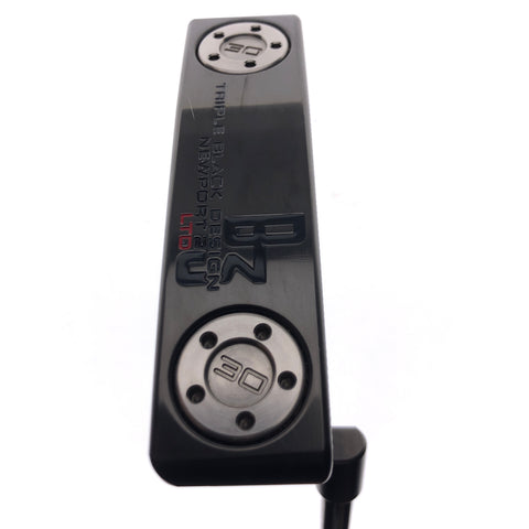 Used Scotty Cameron Limited Edition Triple Black B3 Newport 2 Putter / 35.0 Inc