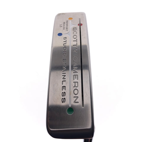 Used Scotty Cameron Studio Stainless Newport Beach 1.5 Putter / 34.0 Inches