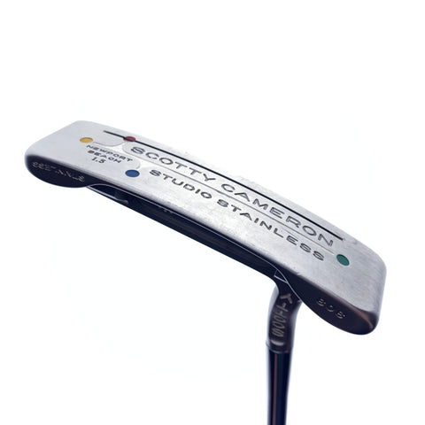 Used Scotty Cameron Studio Stainless Newport Beach 1.5 Putter / 35.0 Inches