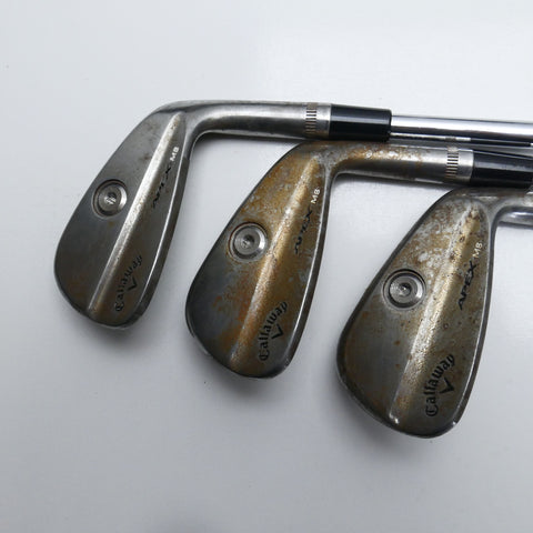Used TOUR ISSUE Callaway Apex MB 2021 Raw Iron Set / 4 - PW / X-Stiff Flex