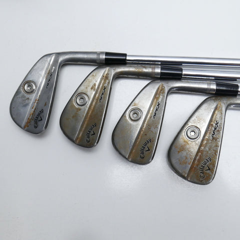 Used TOUR ISSUE Callaway Apex MB 2021 Raw Iron Set / 4 - PW / X-Stiff Flex