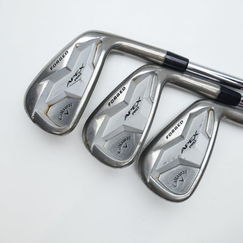 Used TOUR ISSUE Callaway Apex Pro 19 RAW Iron Set / 3 - 9 IRON / X-Stiff Flex