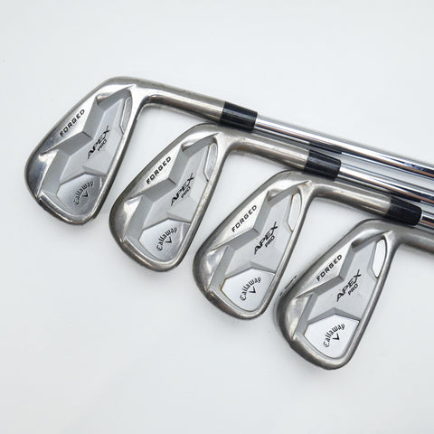 Used TOUR ISSUE Callaway Apex Pro 19 RAW Iron Set / 3 - 9 IRON / X-Stiff Flex
