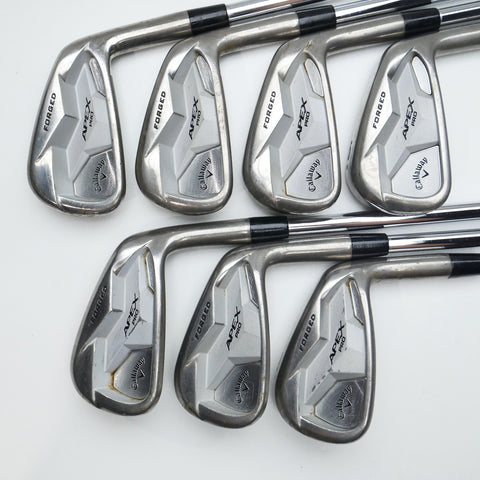 Used TOUR ISSUE Callaway Apex Pro 19 RAW Iron Set / 3 - 9 IRON / X-Stiff Flex