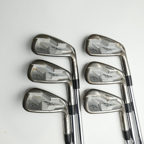 Used TOUR ISSUE Callaway Apex Pro 19 RAW Iron Set / 5 - PW / Stiff Flex