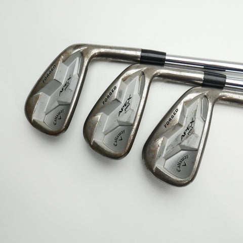 Used TOUR ISSUE Callaway Apex Pro 19 RAW Iron Set / 5 - PW / Stiff Flex