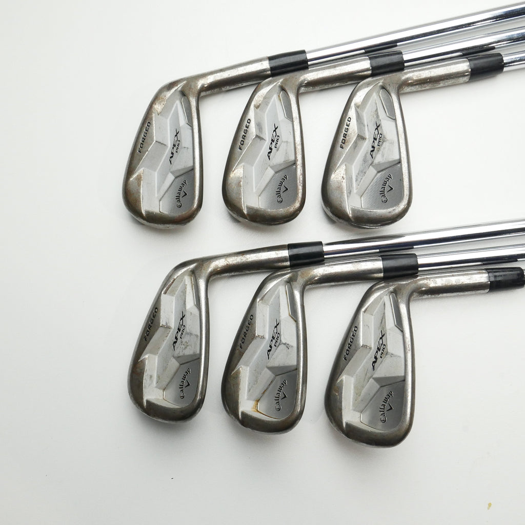 Used TOUR ISSUE Callaway Apex Pro 19 RAW Iron Set / 5 - PW / Stiff Flex