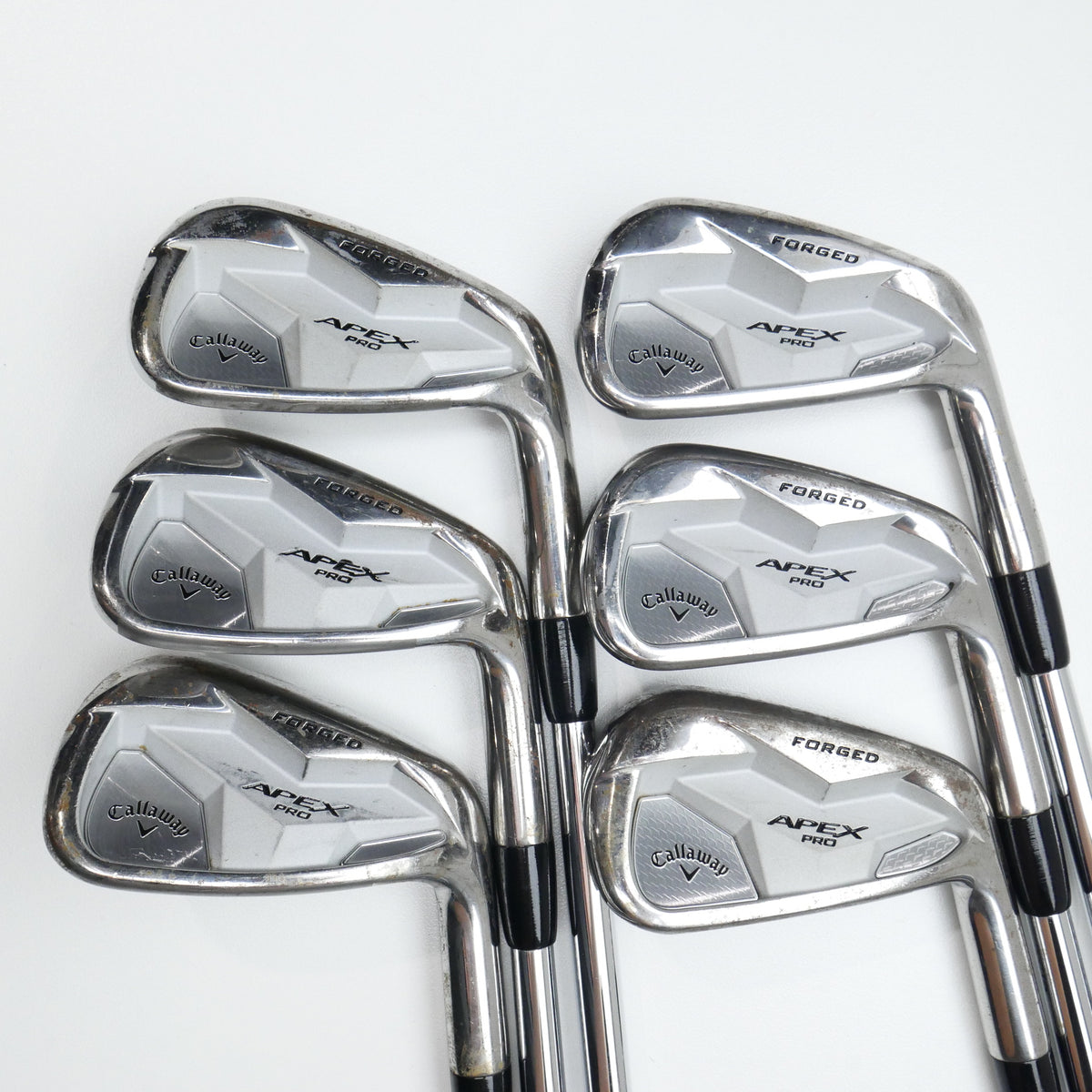 Used TOUR ISSUE Callaway Apex Pro 19 RAW Iron Set / 5 - PW / X-Stiff Flex