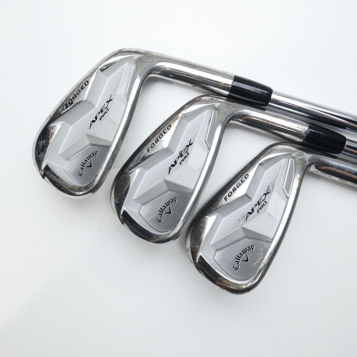 Used TOUR ISSUE Callaway Apex Pro 19 RAW Iron Set / 5 - PW / X-Stiff Flex