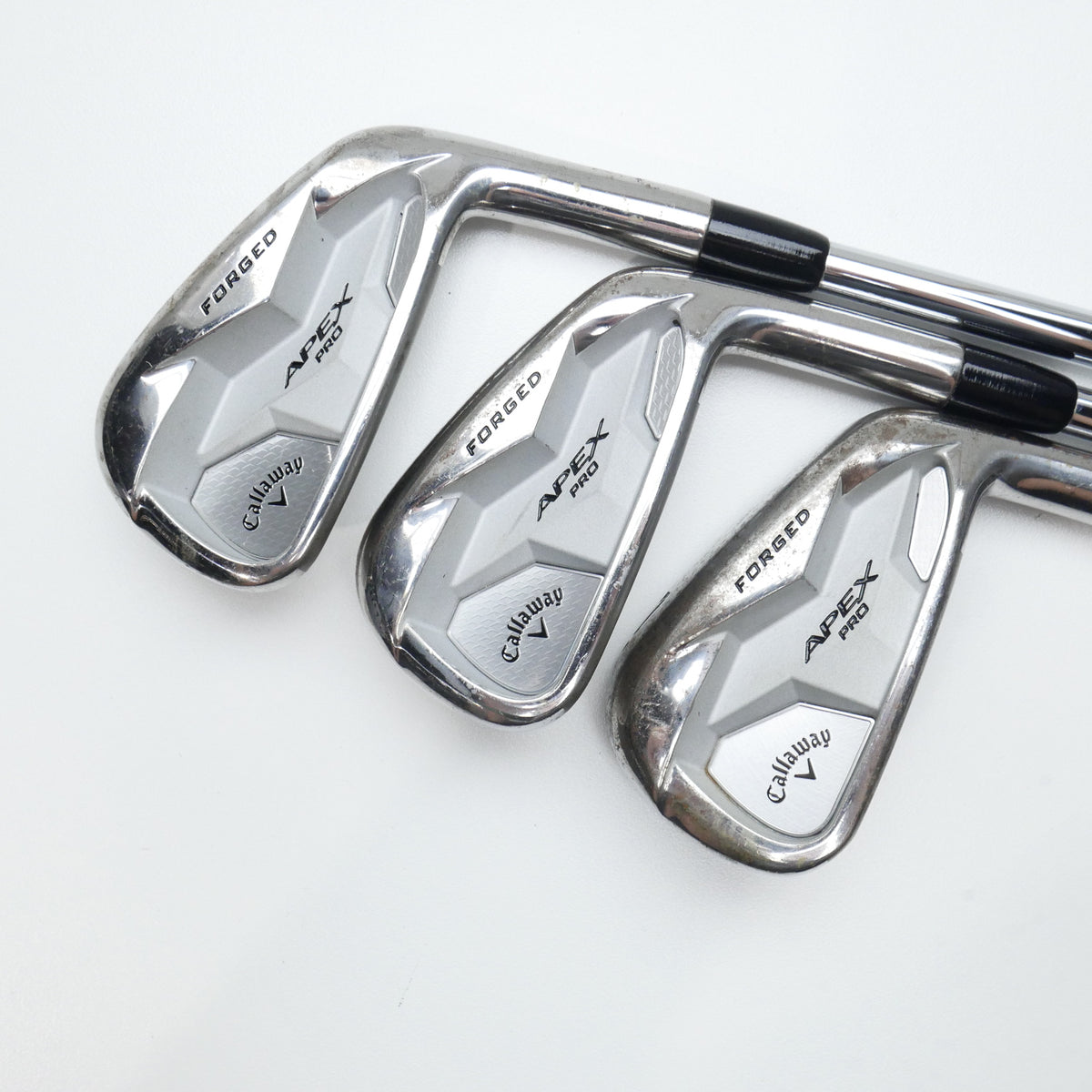 Used TOUR ISSUE Callaway Apex Pro 19 RAW Iron Set / 5 - PW / X-Stiff Flex