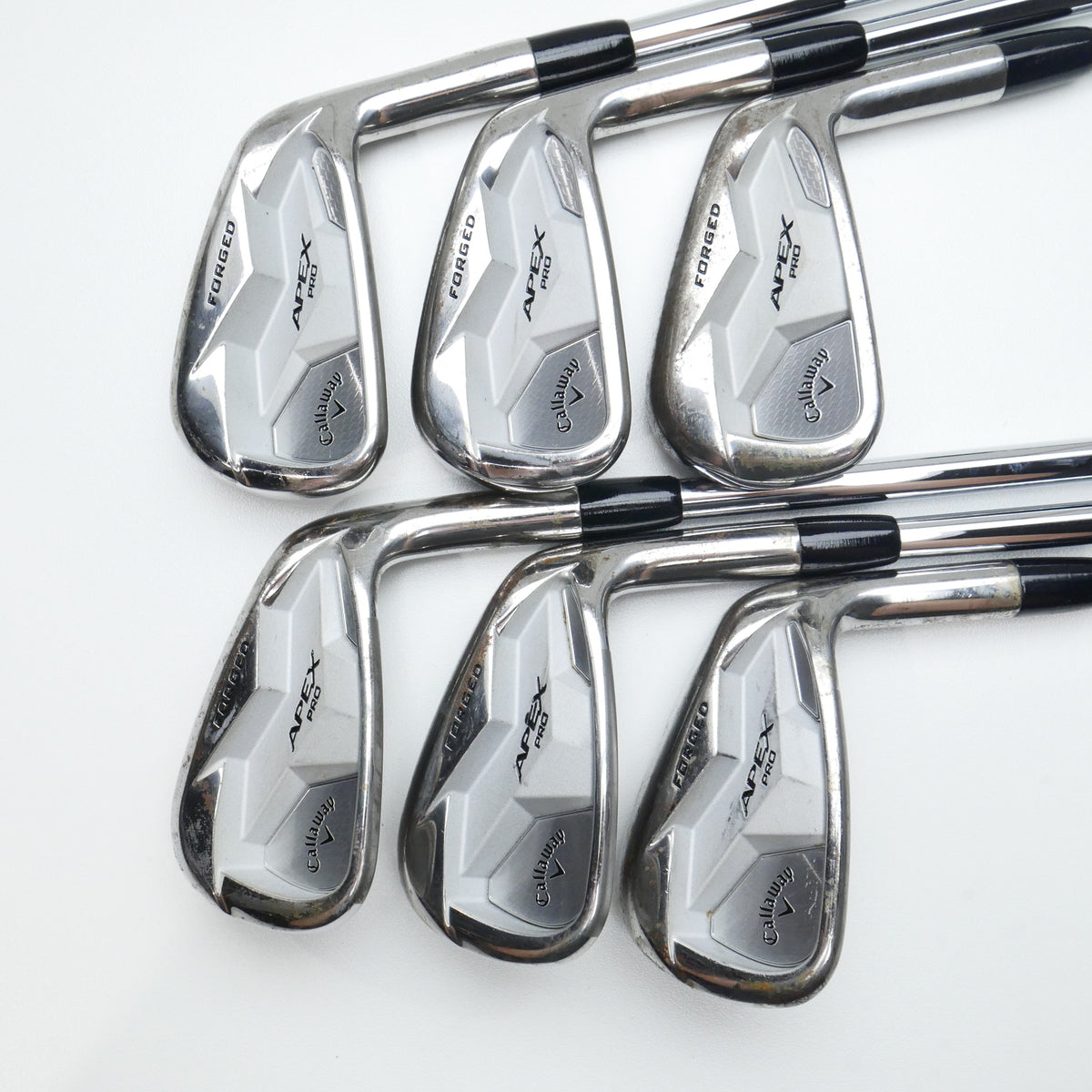Used TOUR ISSUE Callaway Apex Pro 19 RAW Iron Set / 5 - PW / X-Stiff Flex