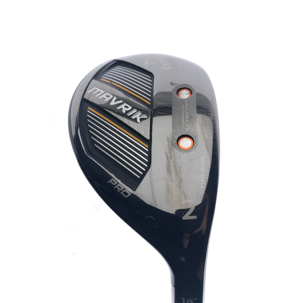 Used TOUR ISSUE Callaway Mavrik Pro 2 Hybrid / 18 Degrees / TOUR AD X-Stiff Flex