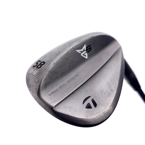 Used TOUR ISSUE TaylorMade MG5 Forged Raw Lob Wedge / 58.0 Degrees / Wedge Flex