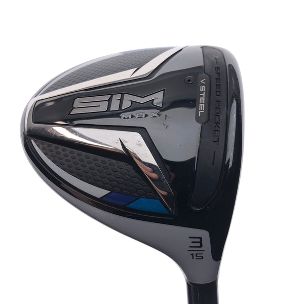 Used TOUR ISSUE TaylorMade SIM Max 3 Fairway Wood / 15 Degrees / Stiff Flex