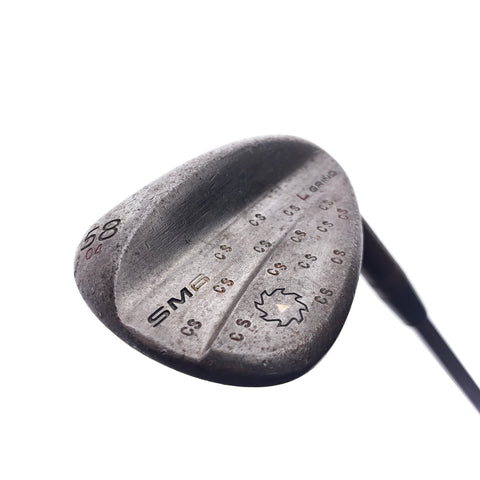 Used TOUR ISSUE Titleist SM6 Raw Lob Wedge / 58.0 Degrees / X-Stiff Flex