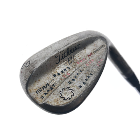 Used TOUR ISSUE Titleist Vokey SM6 Steel Grey Lob Wedge / 60 Degree / Stiff Flex