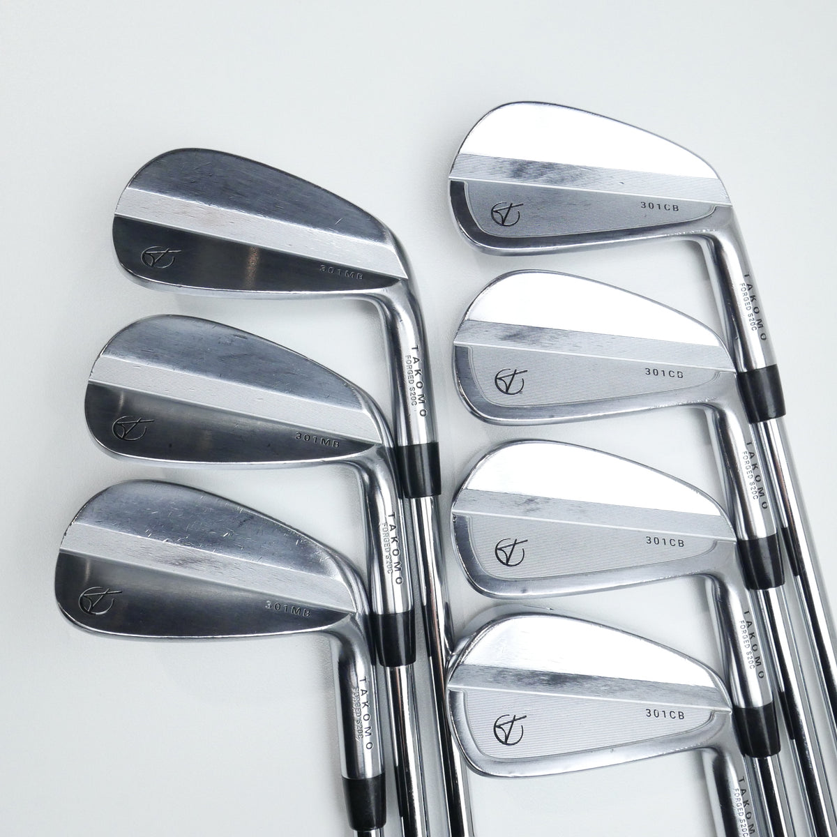 Used Takomo 301 CB & 301 MB Combo Set Iron Set / 4 - PW / Stiff Flex