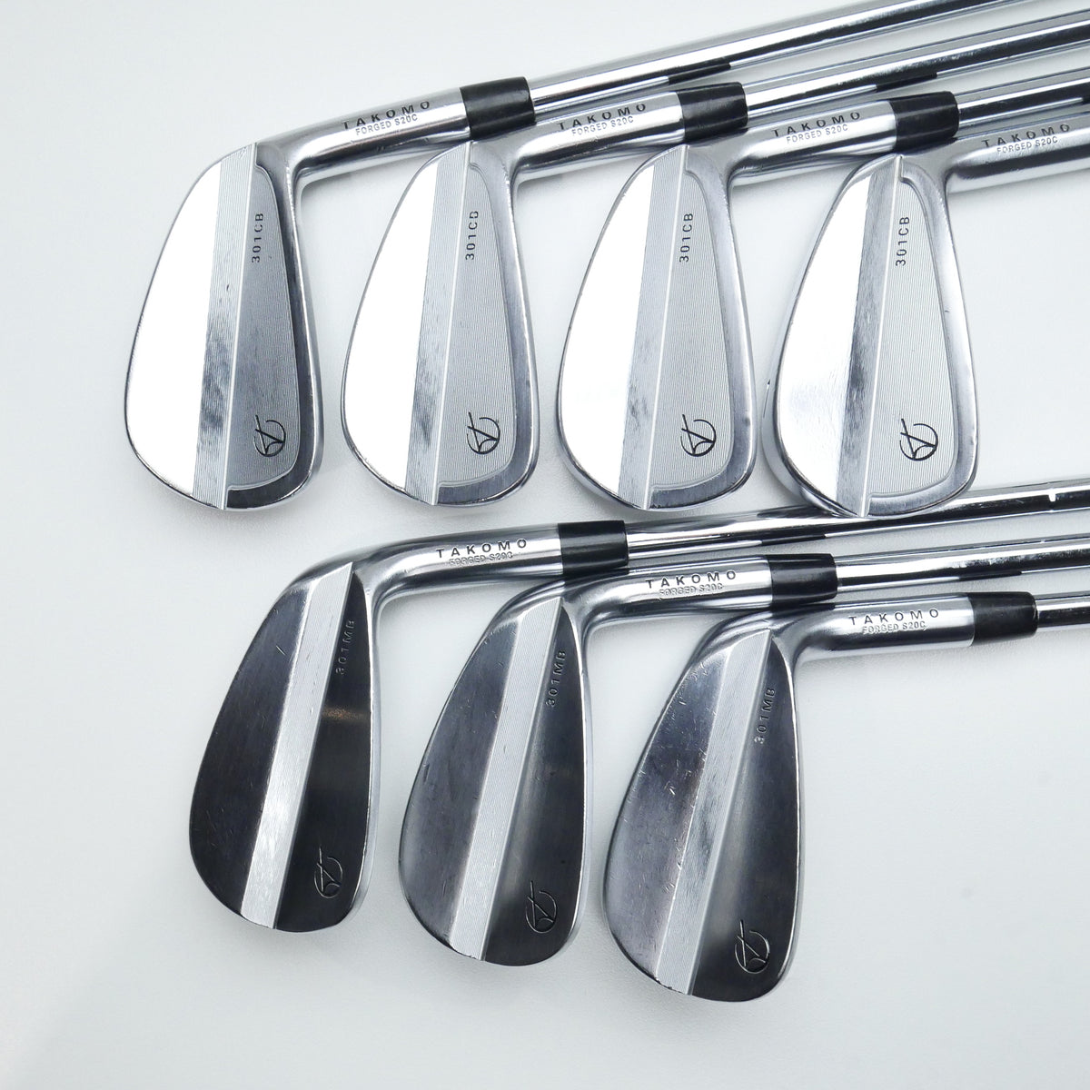Used Takomo 301 CB & 301 MB Combo Set Iron Set / 4 - PW / Stiff Flex