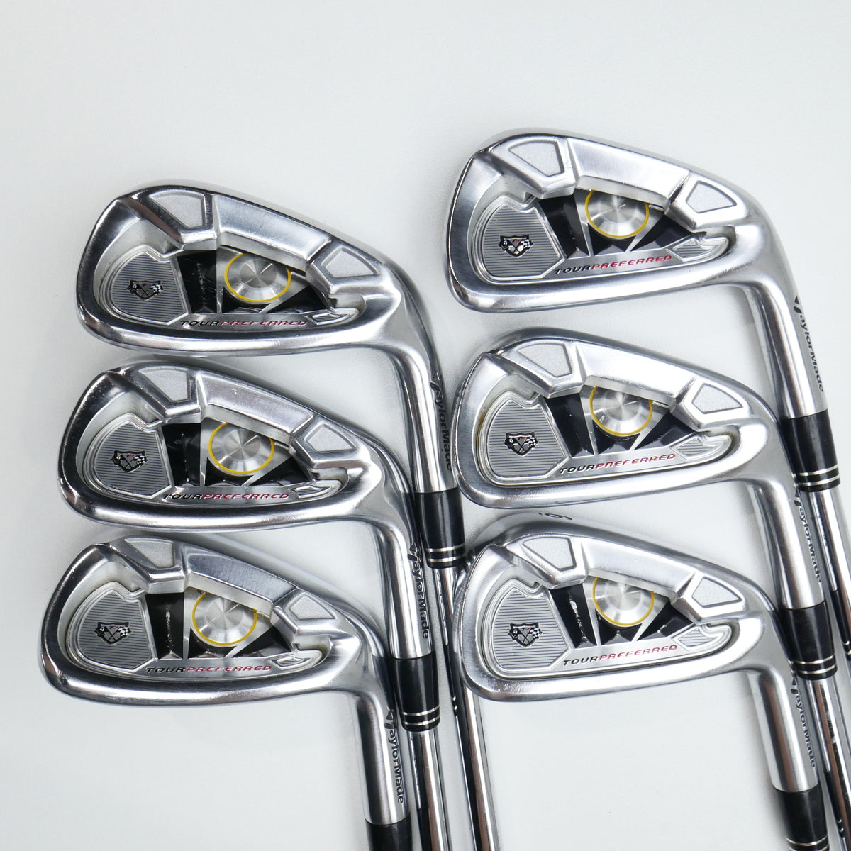 Used TaylorMade 2009 Tour Preferred Iron Set / 4 - PW / Stiff Flex ( NO 7 IRON )