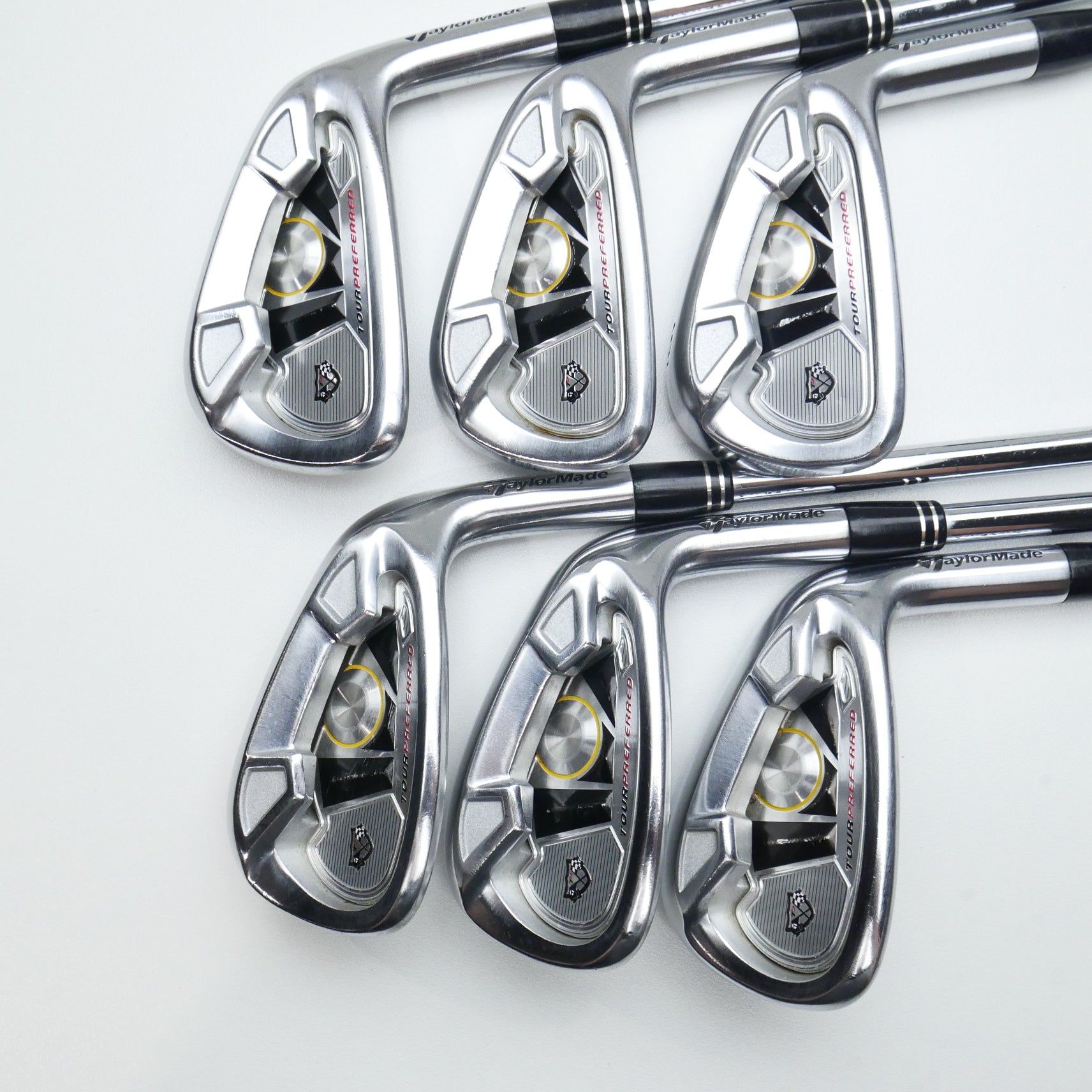 Used TaylorMade 2009 Tour Preferred Iron Set / 4 - PW / Stiff Flex ( NO 7 IRON )