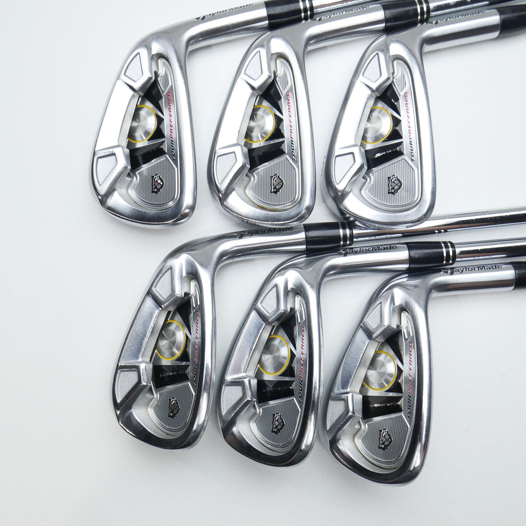 Used TaylorMade 2009 Tour Preferred Iron Set / 4 - PW / Stiff Flex ( NO 7 IRON )