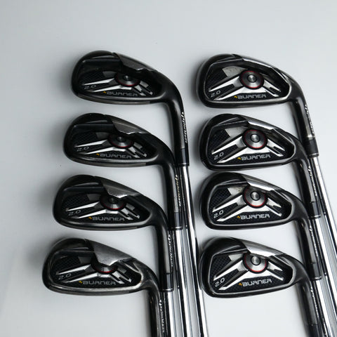 Used TaylorMade Burner 2.0 Iron Set / 4 - PW + AW / Regular Flex