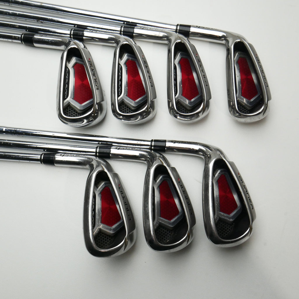 Used TaylorMade Burner Superlaunch Iron Set / 4 - PW / Stiff Flex / Left-Handed