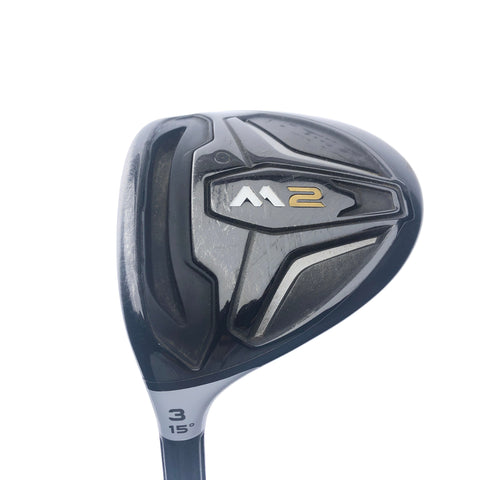 Used TaylorMade M2 2016 3 Fairway Wood / 15 Degrees / X-Stiff Flex / Left-Handed