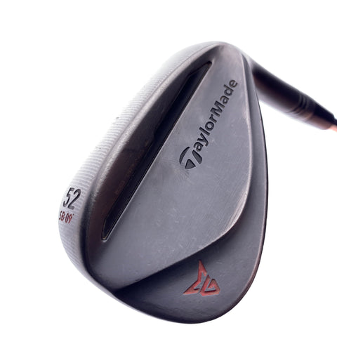 Used TaylorMade Milled Grind 2 Black Gap Wedge / 52.0 Degrees / Stiff Flex