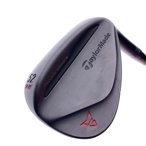 Used TaylorMade Milled Grind 2 Black Gap Wedge / 52.0 Degrees / Stiff Flex