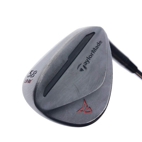 Used TaylorMade Milled Grind 2 Black Lob Wedge / 58.0 Degrees / Stiff Flex