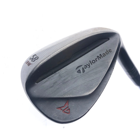 Used TaylorMade Milled Grind 2 Black Lob Wedge / 58.0 Degrees / Stiff Flex