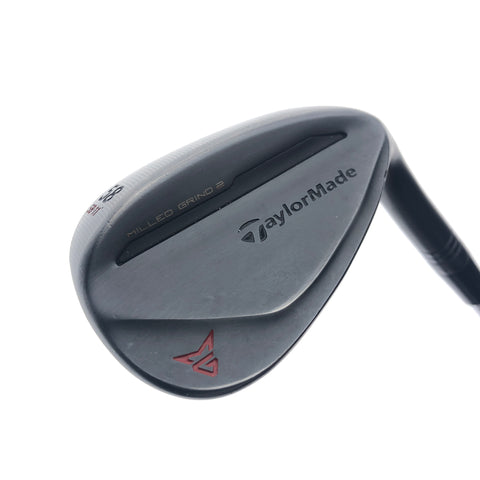 Used TaylorMade Milled Grind 2 Black Lob Wedge / 58.0 Degrees / Stiff Flex